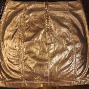 Wild Fable Champagne Metallic Rose Gold Mini Skirt Size Women's 6
